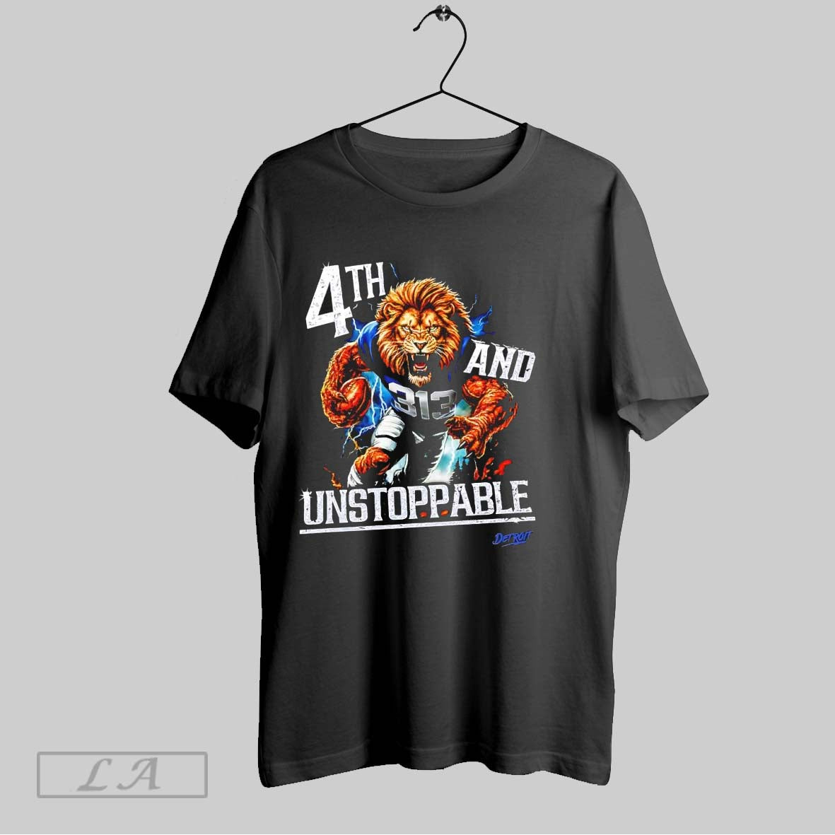 Original 4Th And Unstoppable Detroit Football Shirt Premium Design