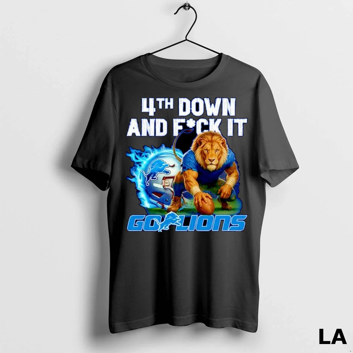 Original 4Th Down And Fuck It Go Lions Long Sleeve Authentic Merch