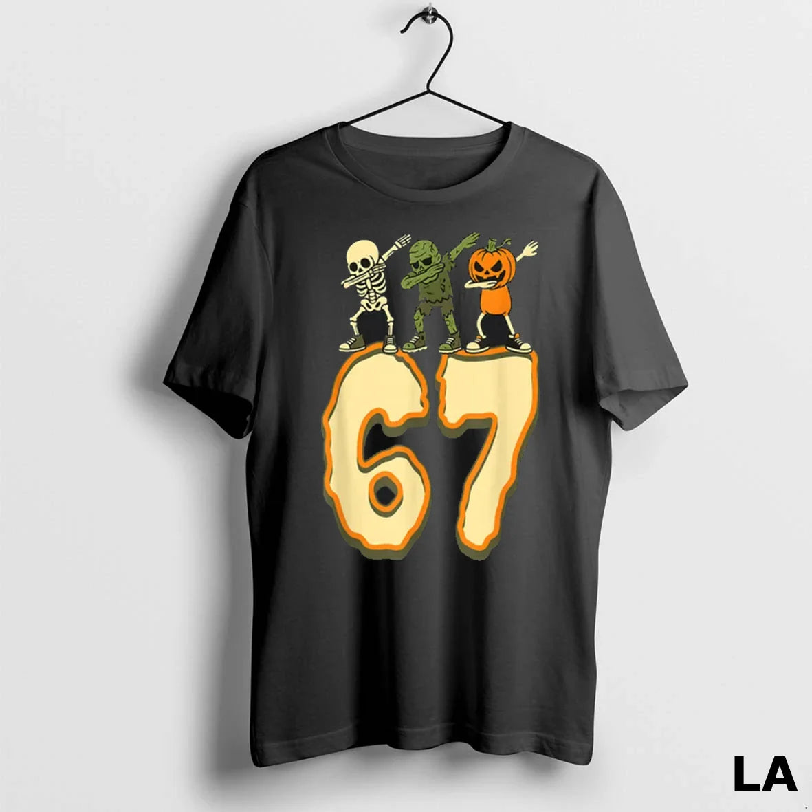 Original 67 Halloween Meme 6 7 Numbers Six Seven Skeleton Hoodie