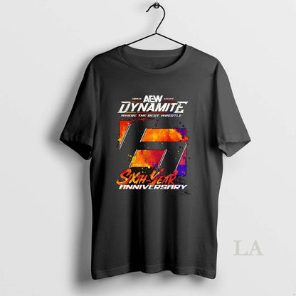 Original Aew Dynamite 6Th Year Anniversary Hoodie Modern Apparel