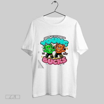Original Aew Young Bucks Gummy Bucks Shirt Authentic Merch
