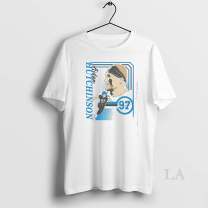 Original Aidan Hutchinson Detroit Lions Football Signature Tee