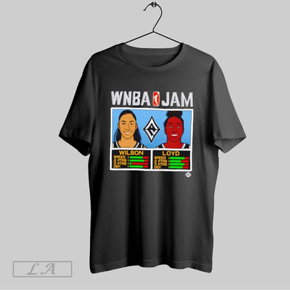 Original Aja Wilson Jewell Loyd Las Vegas Aces Wnba Jam Tee Classic