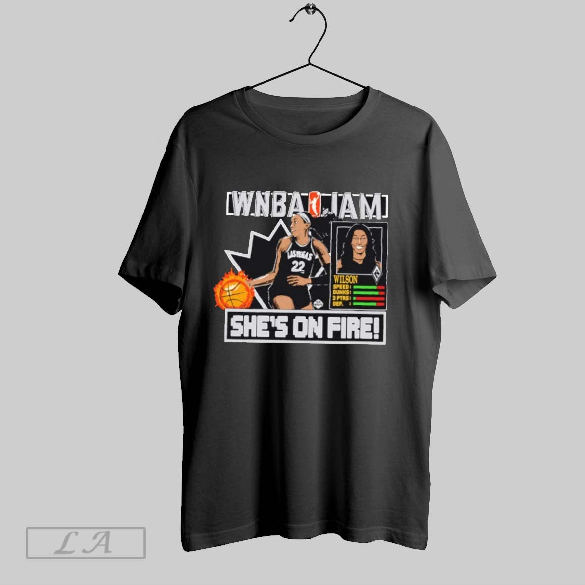 Original Aja Wilson Las Vegas Aces Wnba Jam TShirt Authentic Art