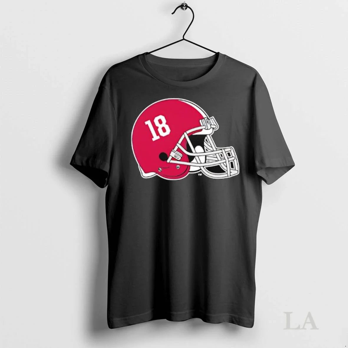 Original Alabama Crimson Tide Helmet Number 18 Ladies Tee Vintage