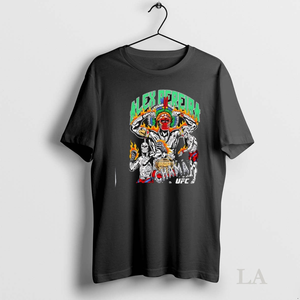 Original Alex Pereira Ufc Chama Skull TShirt Retro Art