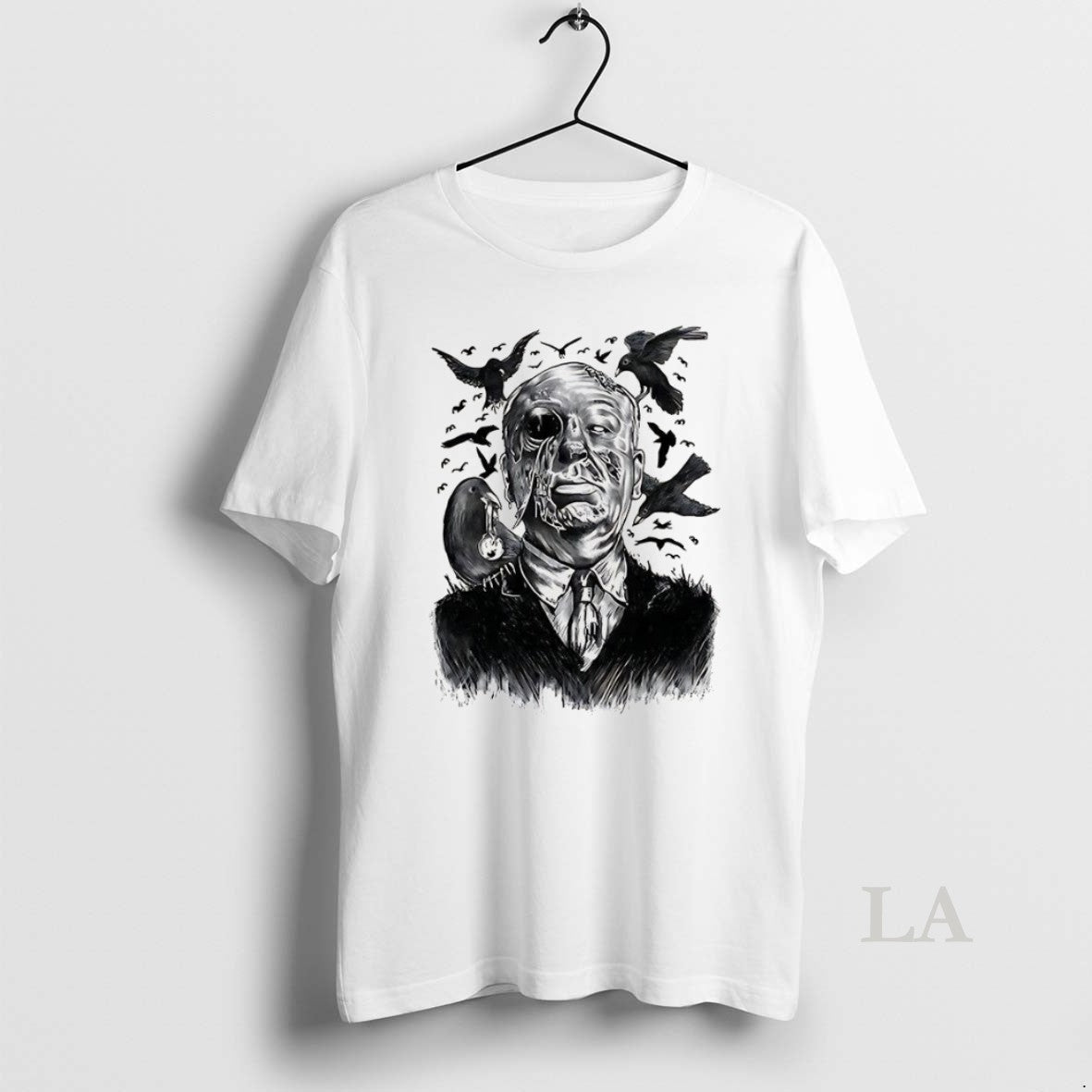Original Alfred Hitchcock Bird Attack Horror Halloween Tee Premium