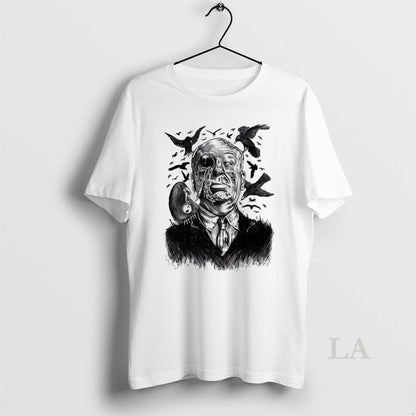 Original Alfred Hitchcock Bird Attack Horror Halloween Tee Premium