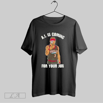 Original Allen Iverson I Is Coming Your Job Philadelphia 76Ers Tank