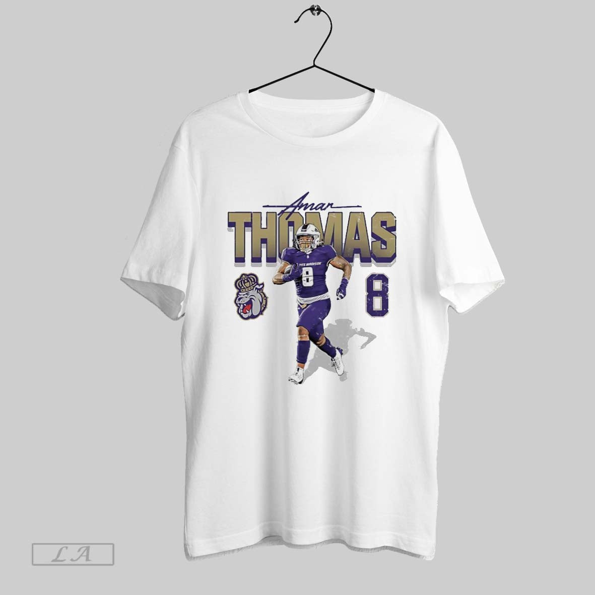 Original Amar Thomas 8 Ncaa James Madison Dukes Football Player Tank