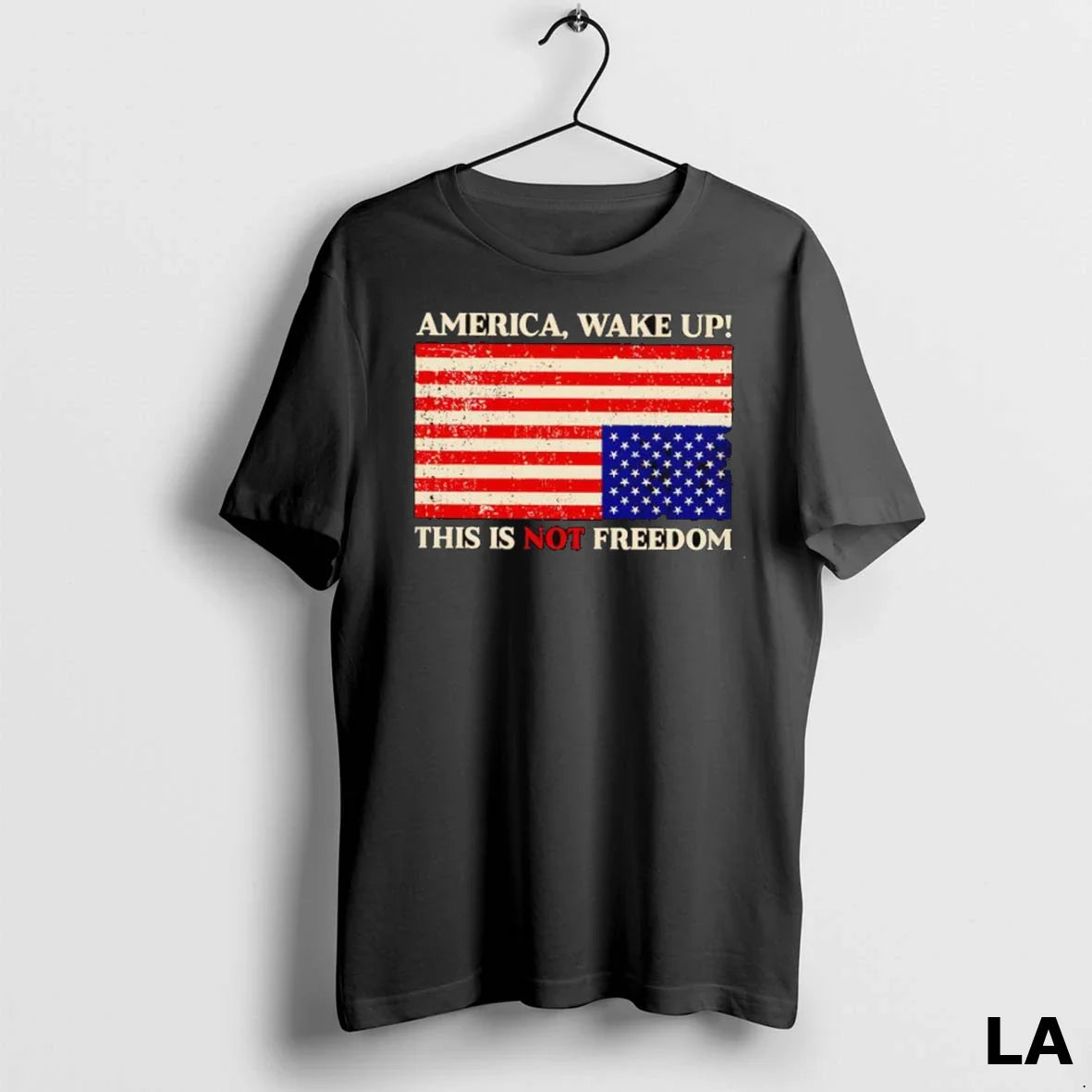 Original America Wake Up This Is Not Freedom American Flag Tank Top