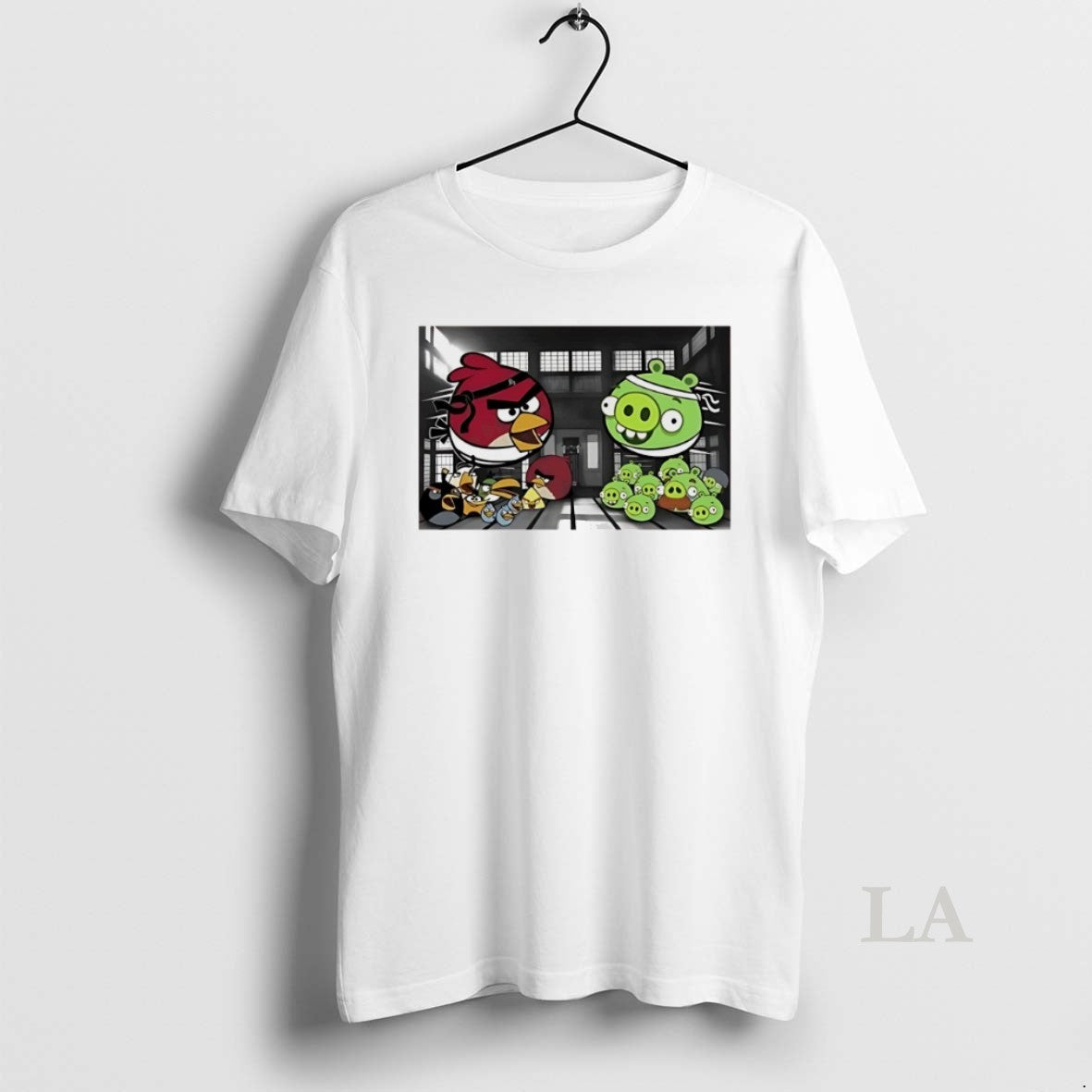 Original Angry Birds Vs Bad Piggies Ninja Battle Showdown Tank Top