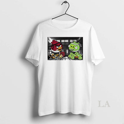 Original Angry Birds Vs Bad Piggies Ninja Battle Showdown Tank Top
