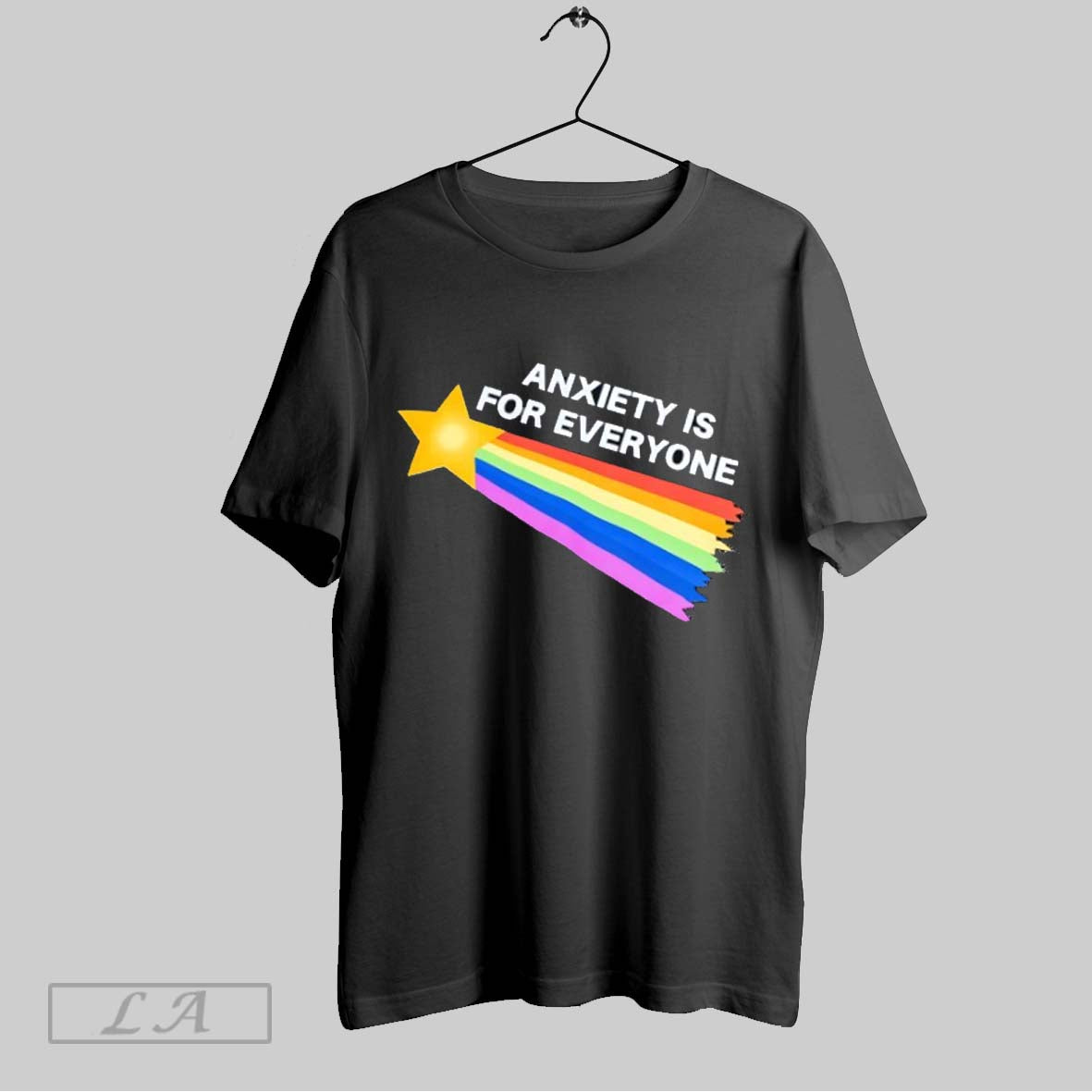 Original Anxiety Is Everyone Star Rainbow Long Sleeve Modern Merch