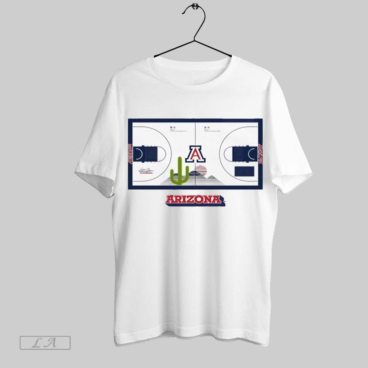 Original Arizona Wildcats Basketball Cactus Court Shirt Classic Art