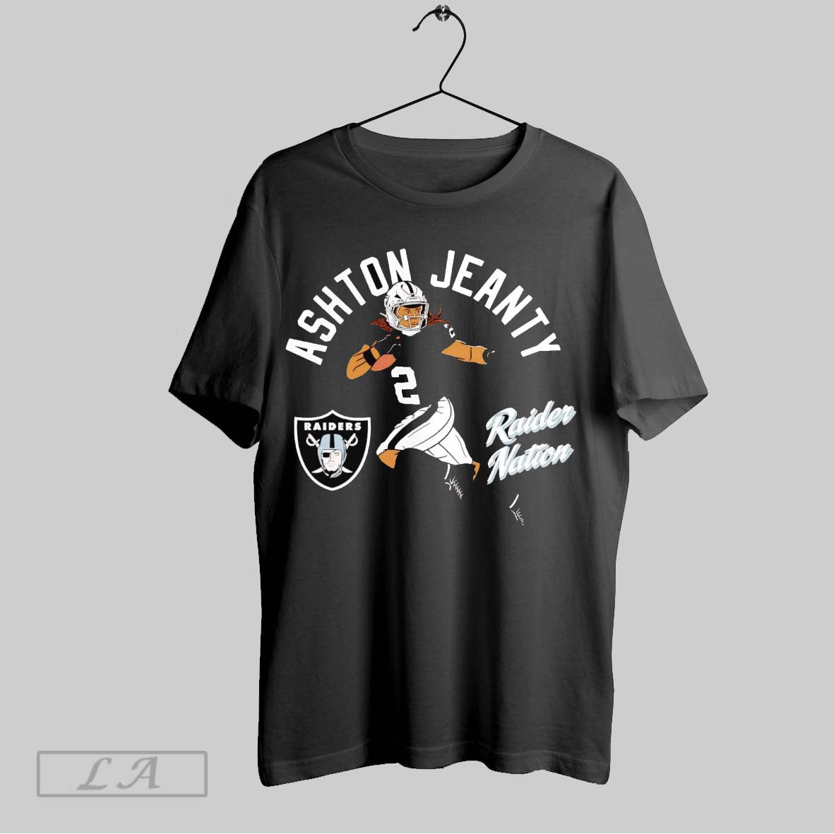 Original Ashton Jeanty Illustrative Running Raiders Hoodie Unique