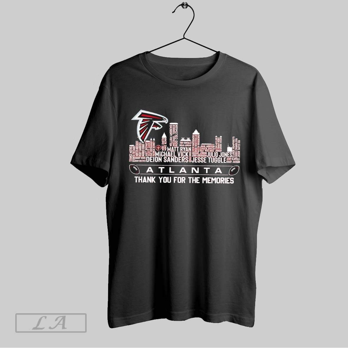 Original Atlanta Falcons Football Thank Memories Skylines Name TShirt