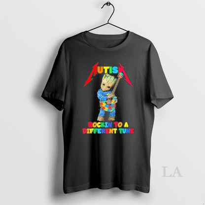 Original Autism Groot Autism Rockin To Different Tune Tank Top