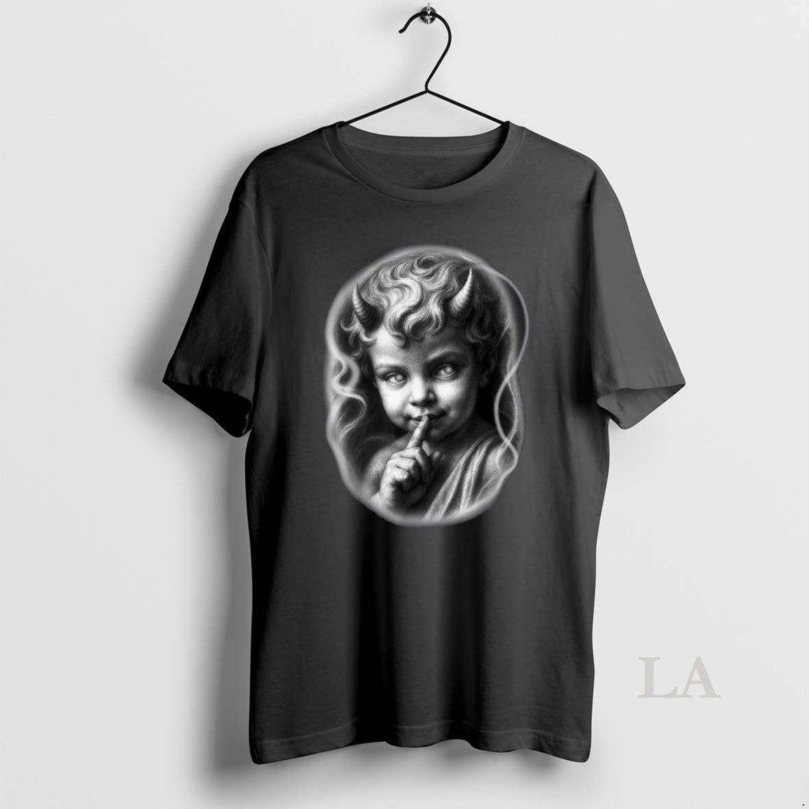 Original Devil Cherub Demon Shhh Tee Retro Look