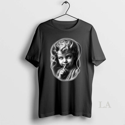 Original Devil Cherub Demon Shhh Tee Retro Look