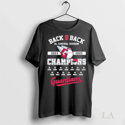 Original Back 2 Back Cleveland Baseball Al Central Division Champions