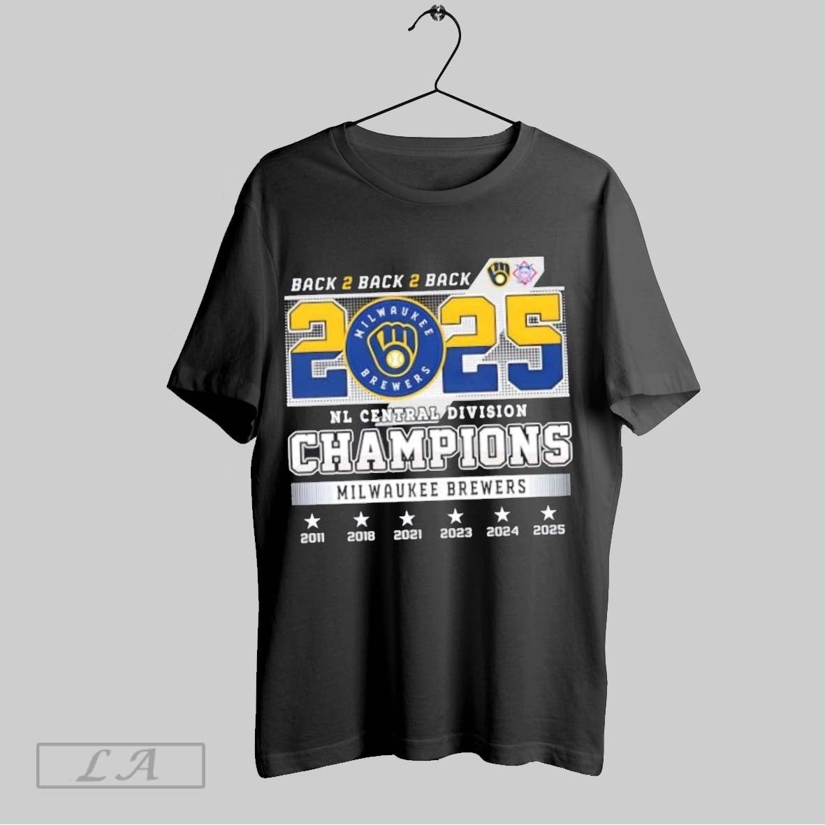 Original Back To Back To Back 2025 Nl Central Division Champions