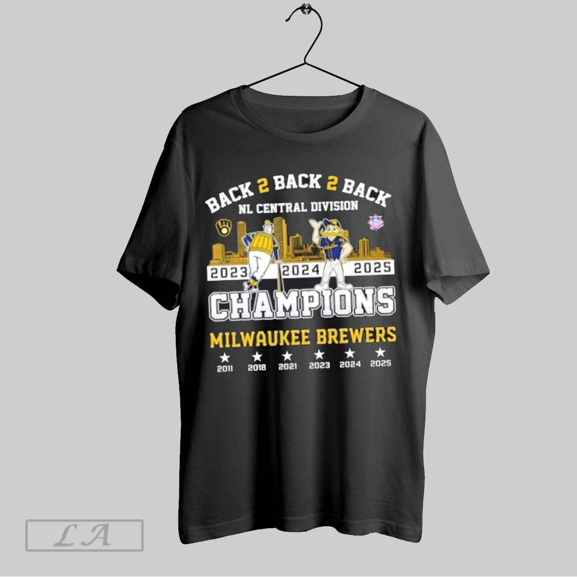 Original Back To Back To Back 2025 Nl Central Division Champions