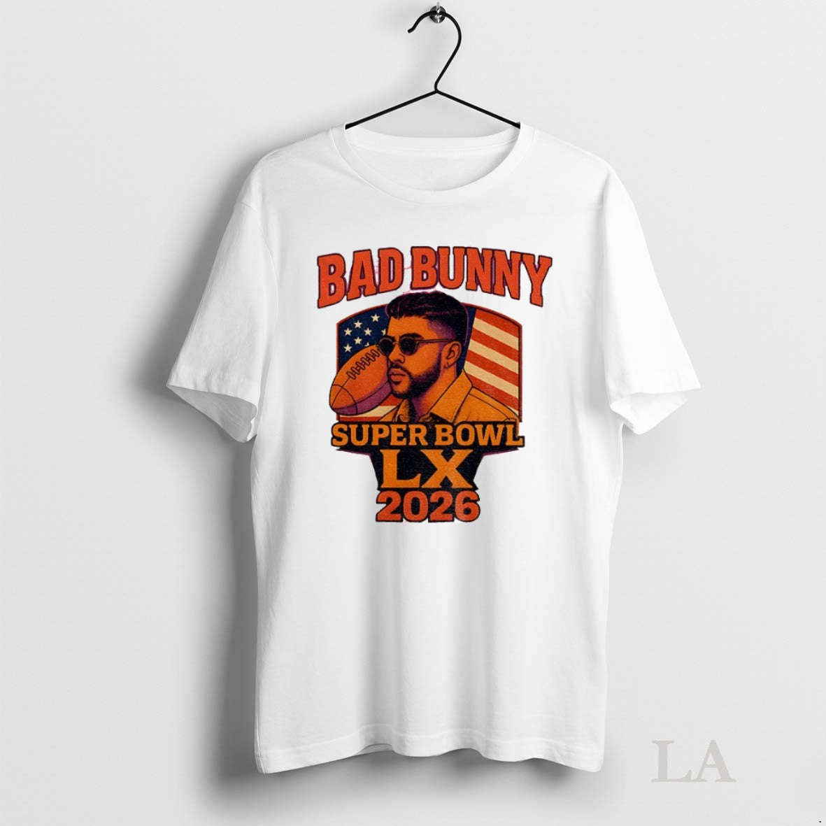 Original Bad Bunny Super Bowl Lx 2026 American Flag Long Sleeve