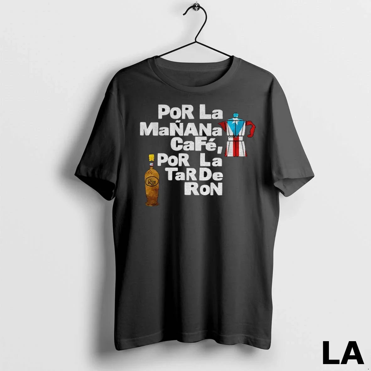 Original Bad Bunny Por La Manana Cafe Por La Tarde Ron Long Sleeve
