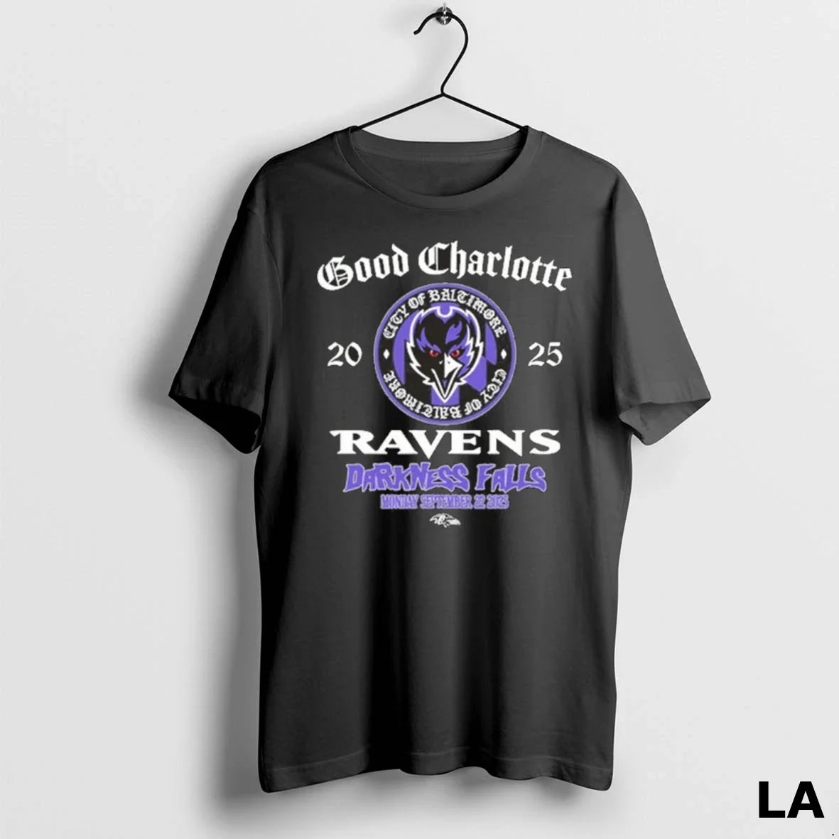 Original Baltimore Ravens Good Charlotte Darkness Falls 2025 Tank Top