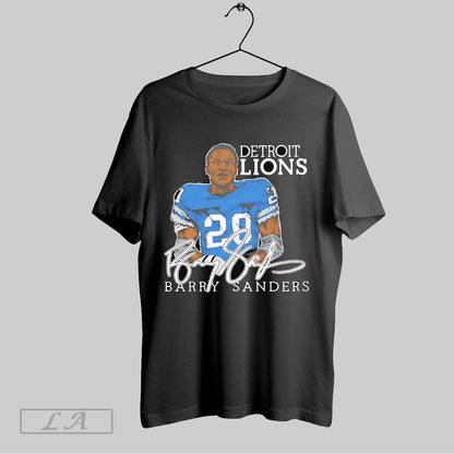 Original Barry Sanders Caricature Player Detroit Lions TShirt Stylish