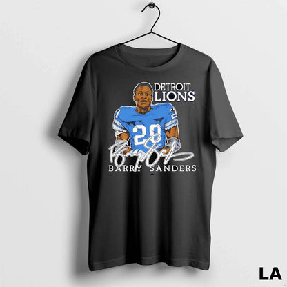 Original Barry Sanders Caricature Signature Detroit Lions Hoodie