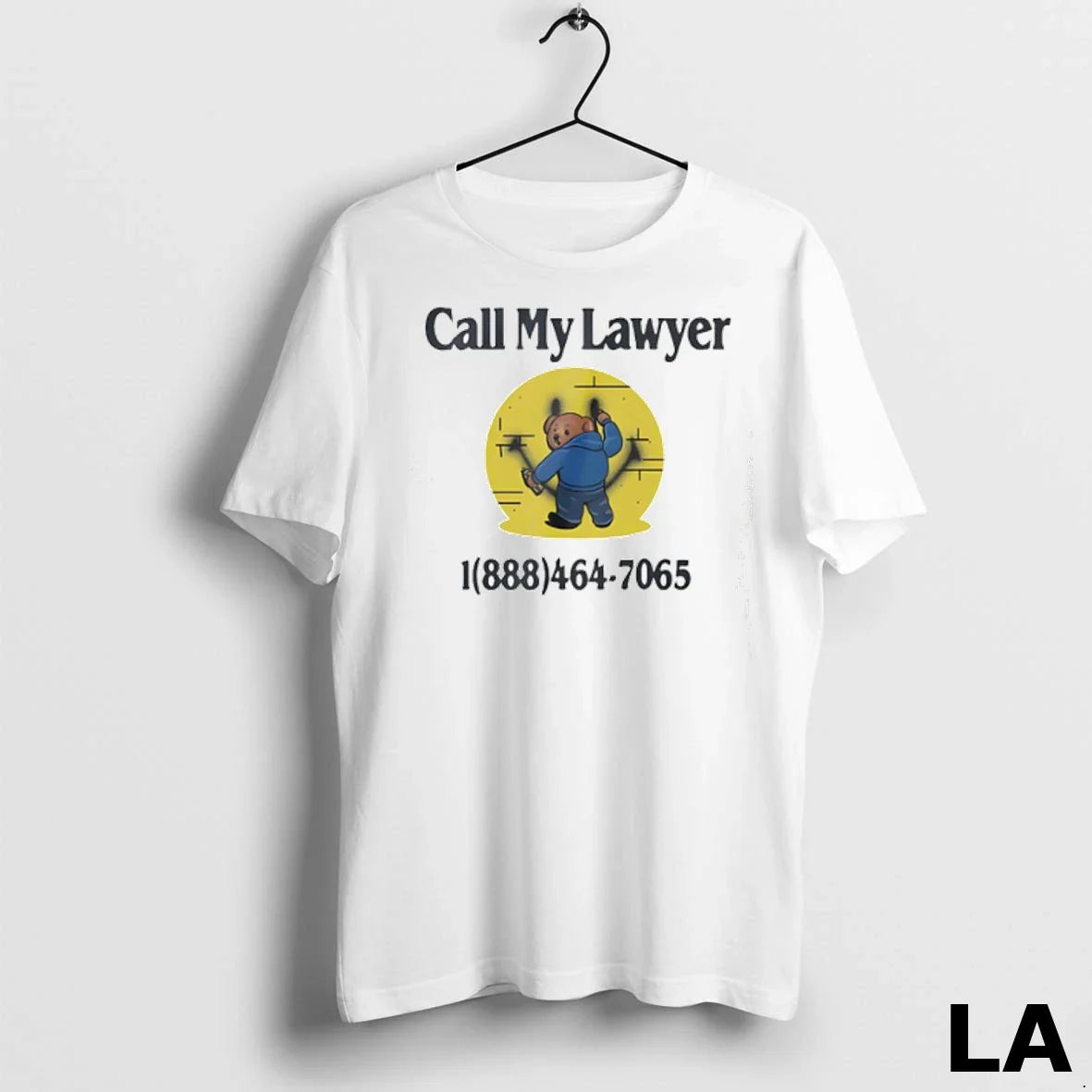 Original Bear Call My Lawyer 1888 464 7065 Tank Top Designer Outfit
