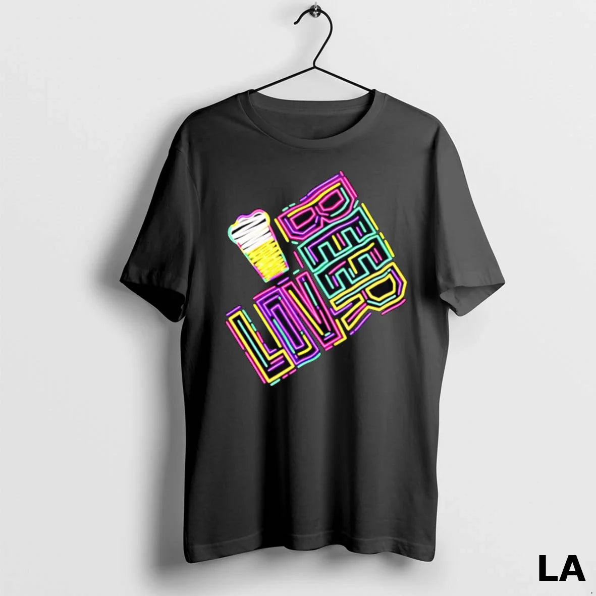 Original Beer Text Neon Long Sleeve Elegant Design