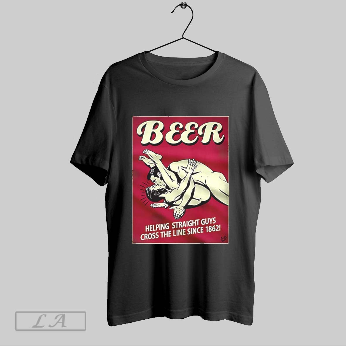 Original Beer Helping Straight Guys Cross Line Since 1862 V Neck