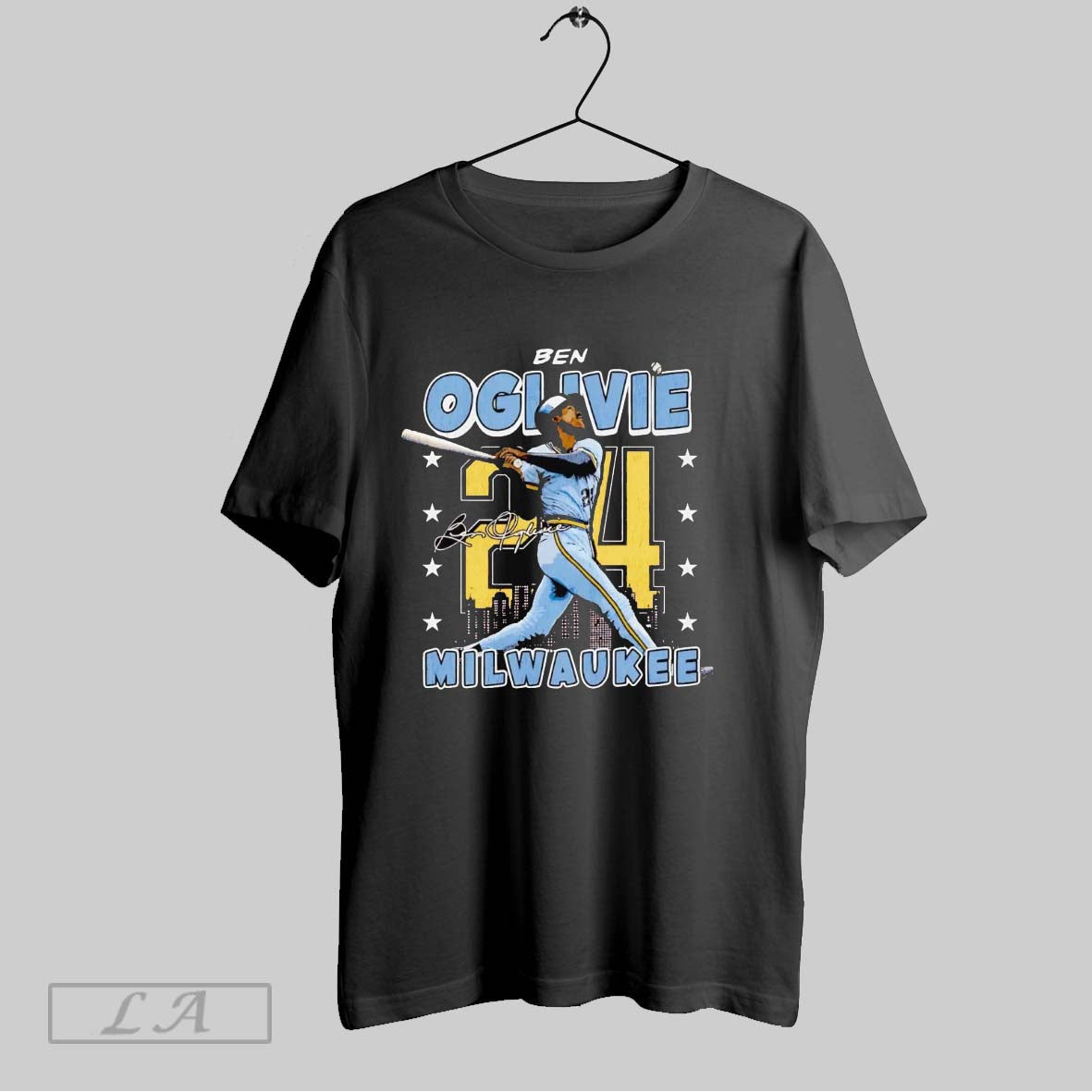 Original Ben Oglivie Milwaukee Skyline Swing TShirt Vintage Apparel