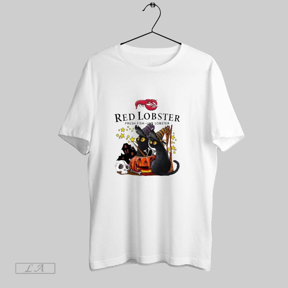 Original Black Cat Red Lobster Halloween Sweatshirt Designer Merch