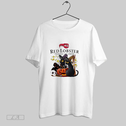 Original Black Cat Red Lobster Halloween Sweatshirt Designer Merch