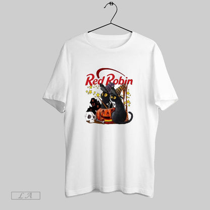 Original Black Cat Red Robin Halloween Tee Classic Look