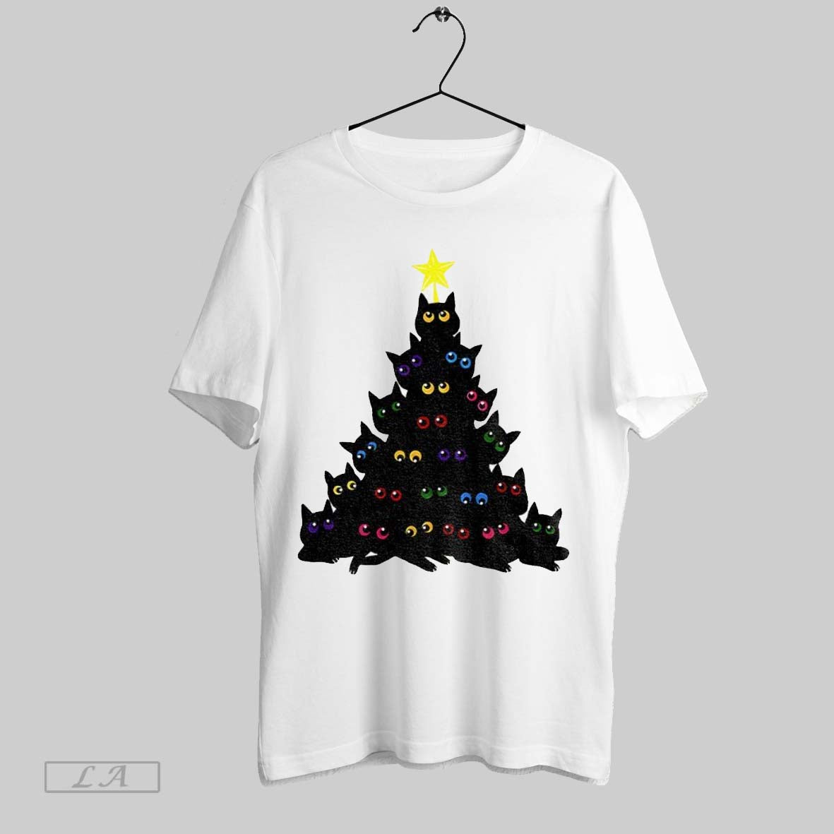 Original Black Cat Tree Merry Shirt Vintage Merch