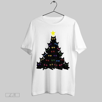 Original Black Cat Tree Merry Shirt Vintage Merch