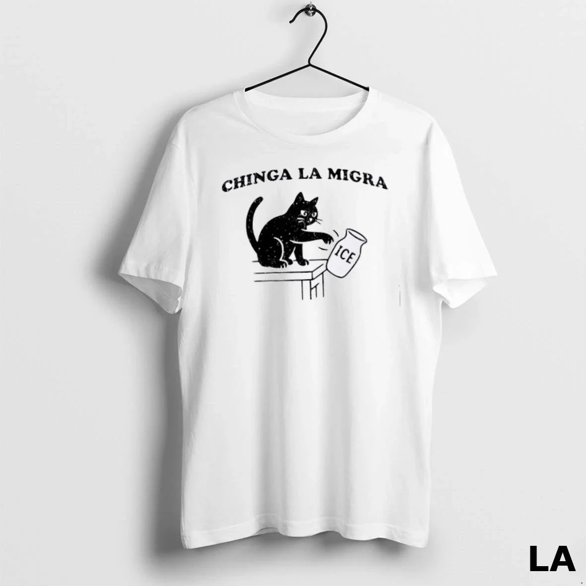 Original Black Cat Ice Chinga La Migra Tee Elegant Merch