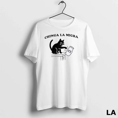 Original Black Cat Ice Chinga La Migra Tee Elegant Merch