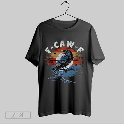 Original Black Crow Moonlit Raven F Caw F Halloween Tee Designer Gift