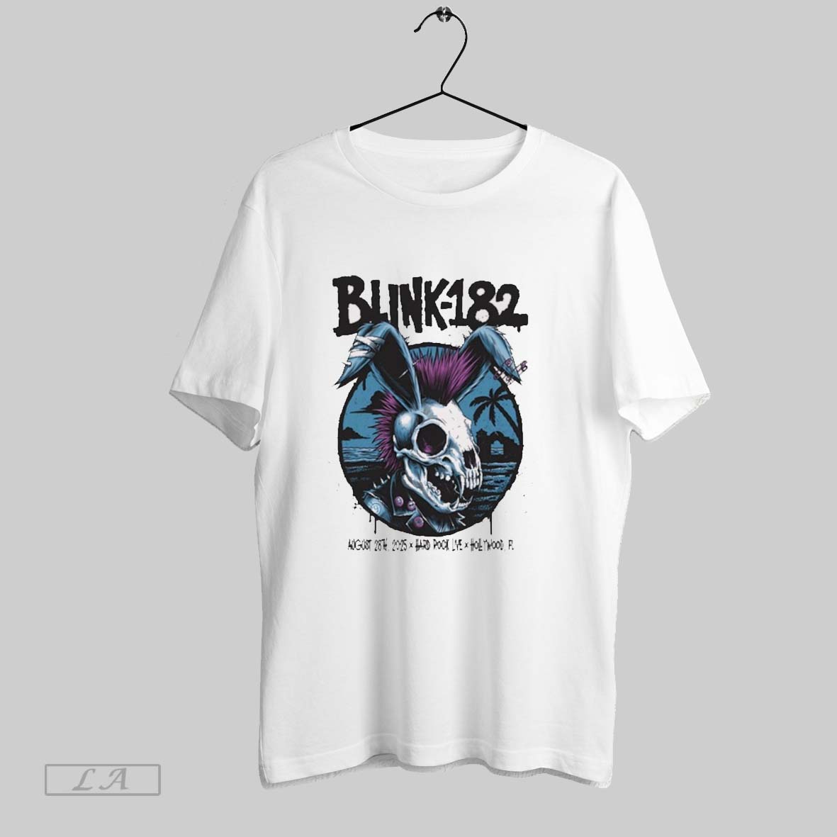 Original Blink 182 August 28Th 2025 Hard Rock Live Hollywood Fl Skull