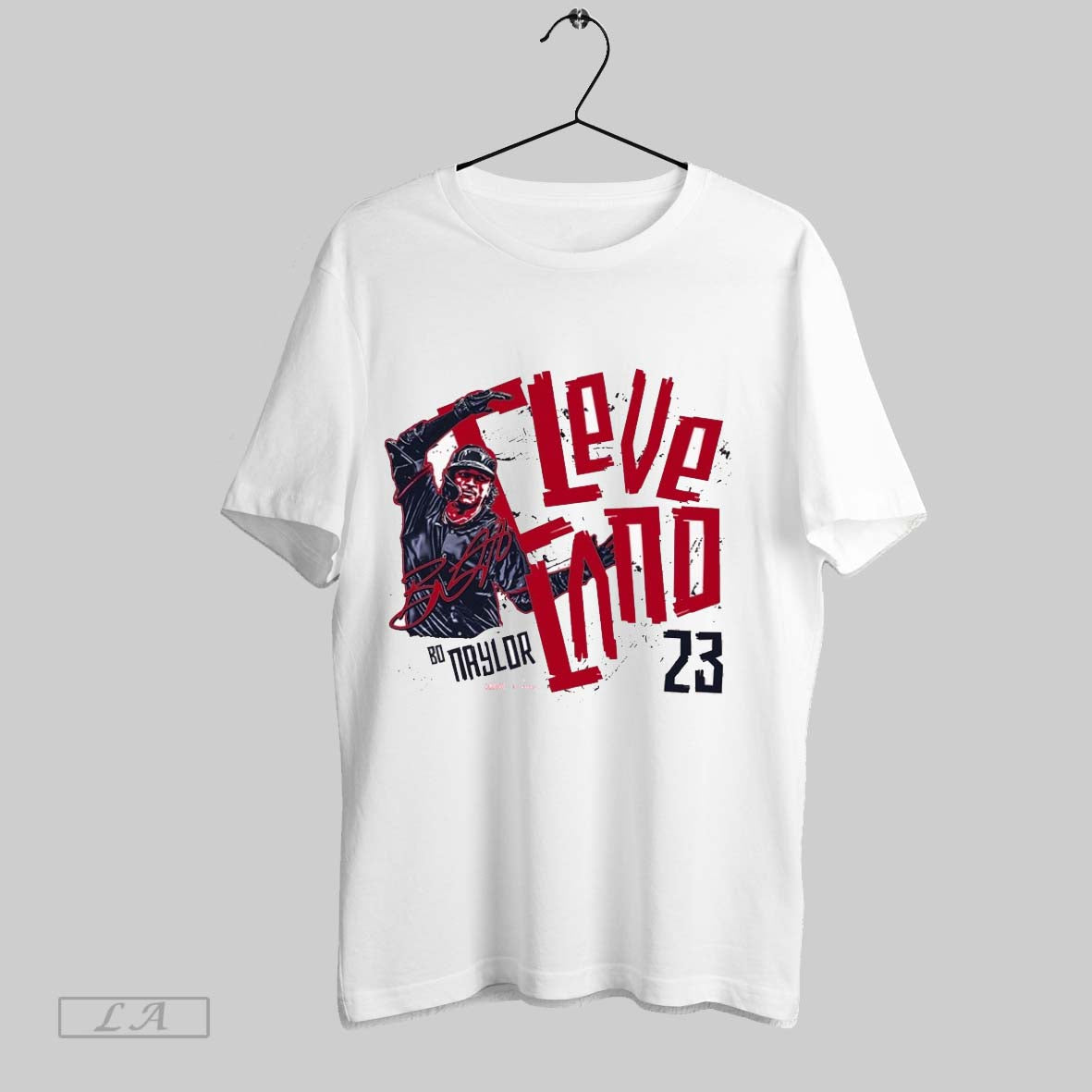 Original Bo Naylor Cleveland Guardians Mlbpa Signature Painting Tank