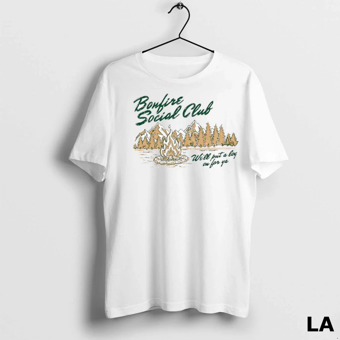 Original Bonfire Social Club Will Put Log Ya Ladies Long Sleeve