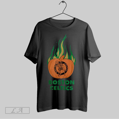 Original Boston Celtics Flaming Pumpkin Halloween 2025 Sweatshirt