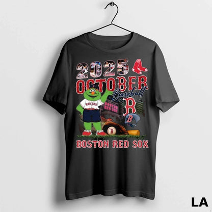 Original Boston Red Sox Mascot 2025 October Baseball Long Sleve