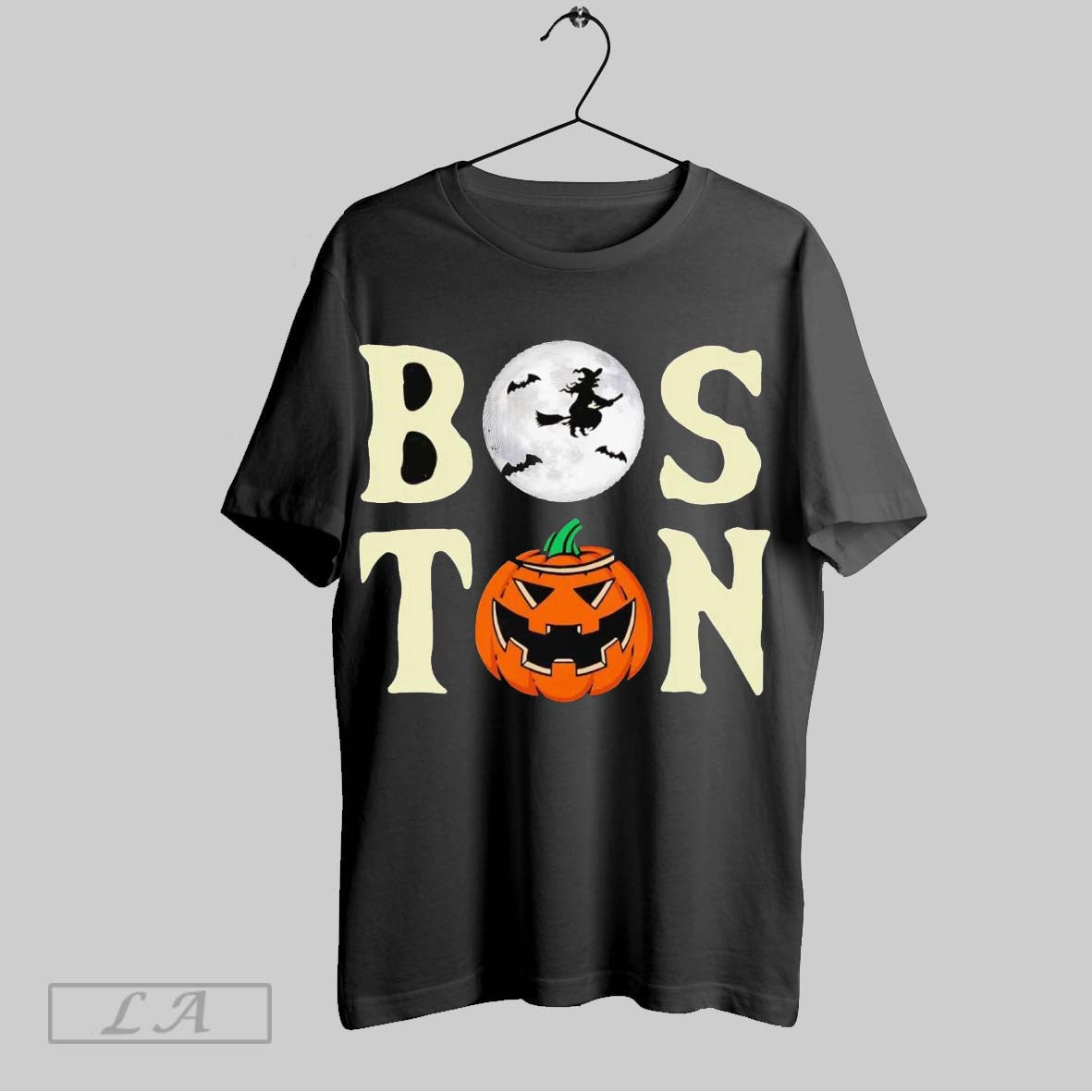 Original Boston Moon Witch Pumpkin Halloween Long Sleeve Vintage Merch